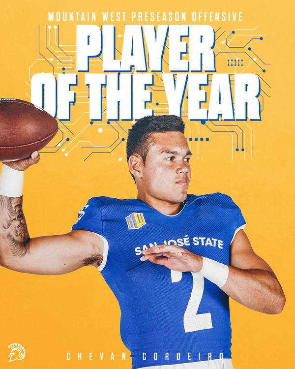 SJSU's Chevan Cordeiro is MW's preseason offensive player of the year